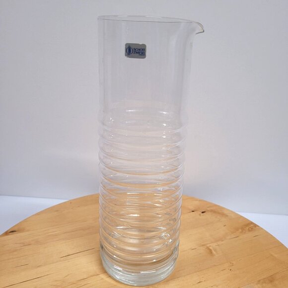 Schott Zwiesel Circolo Pitcher Decanter Germany Ribbed Clear Glass 10 1/4'' - Picture 2 of 6
